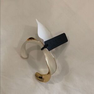 Chic Gold and Cream Cuff Bracelet. Brand new